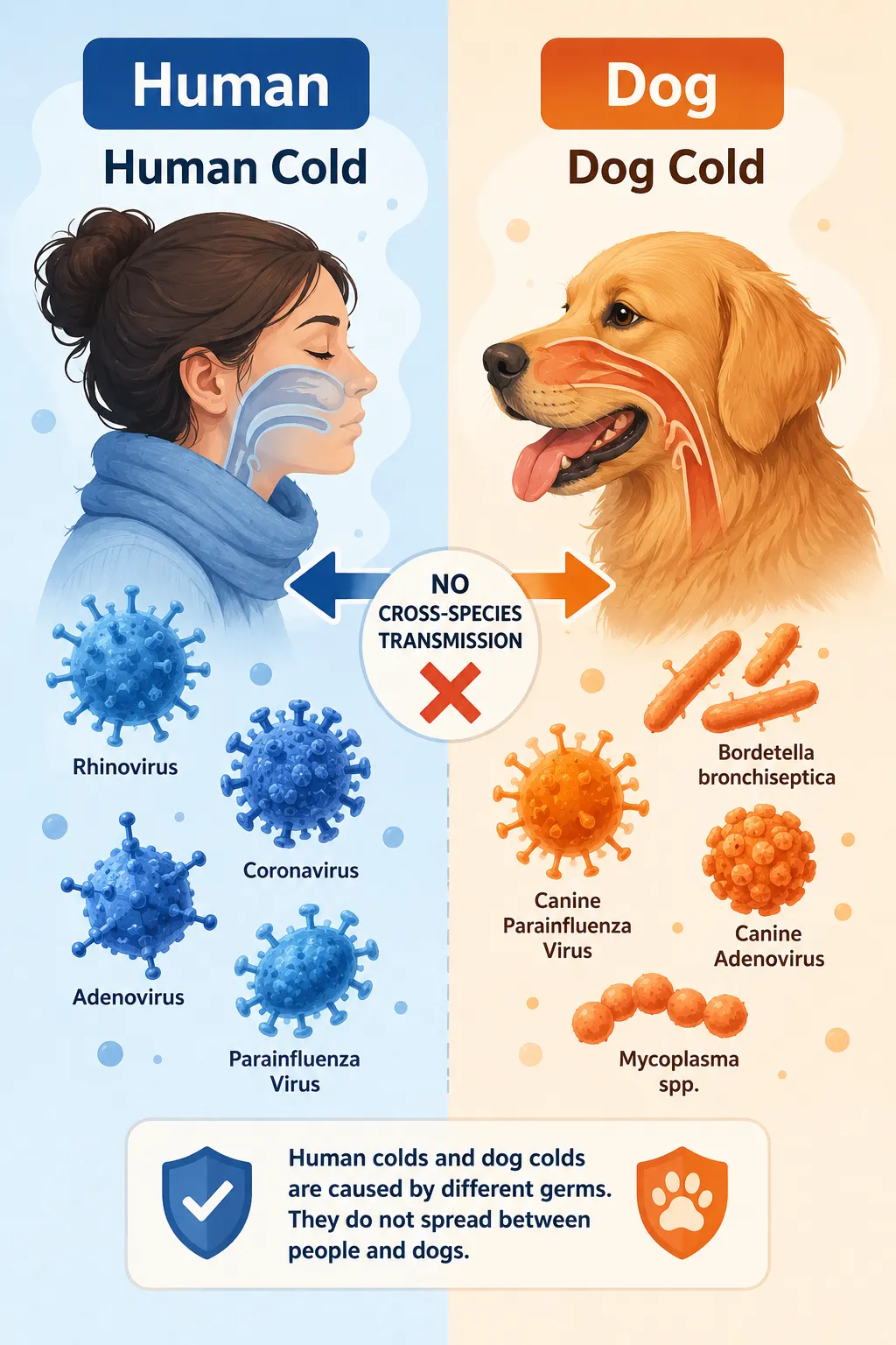 Can Dogs Catch Colds from Humans?