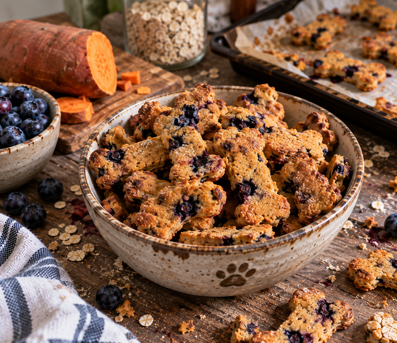 Sweet Potato and Blueberry Chews