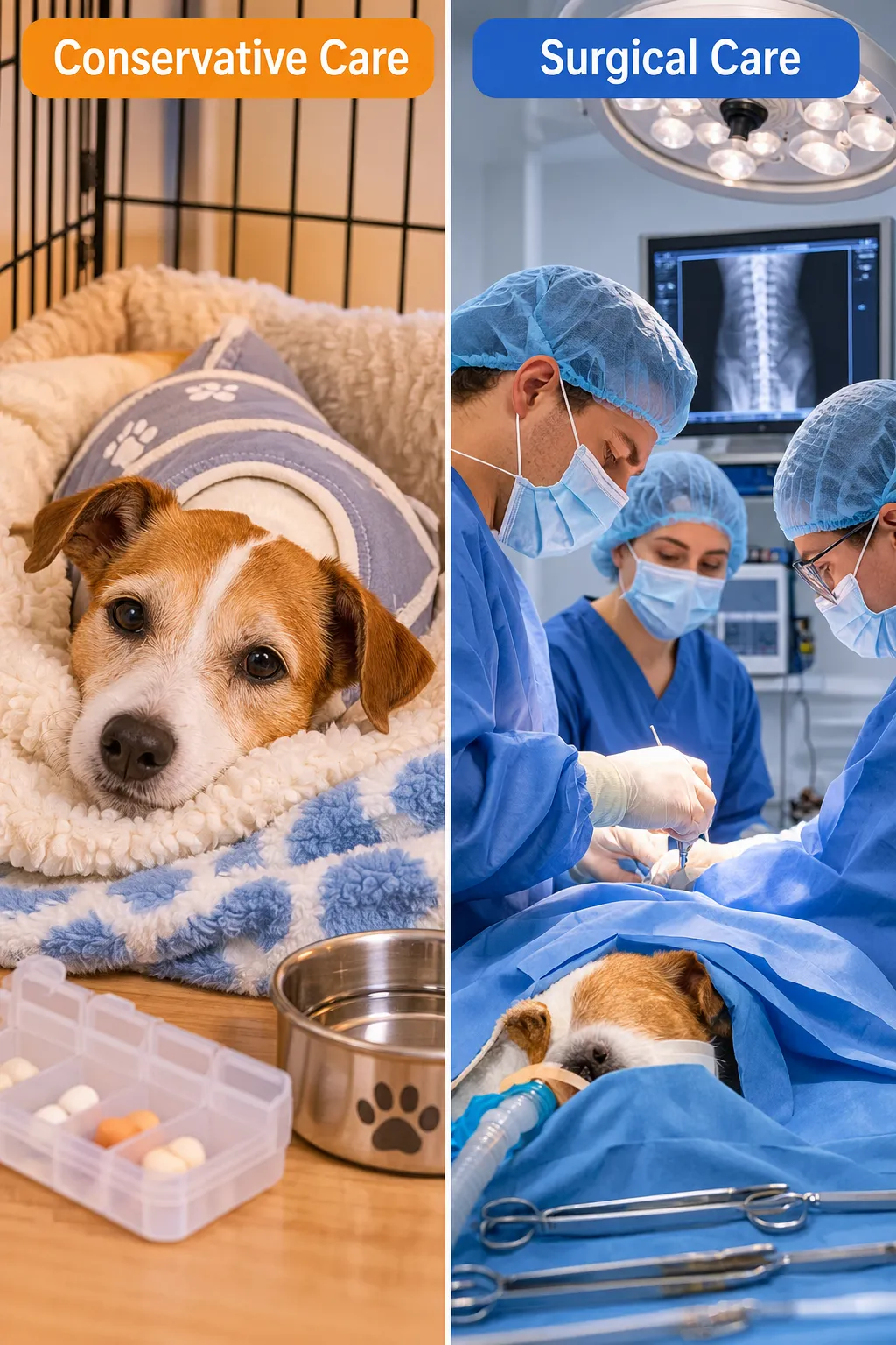 IVDD in Dogs Treatment: Surgery vs Conservative Care