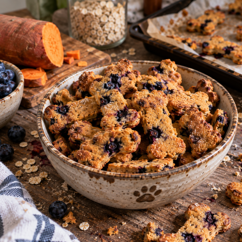 Sweet Potato and Blueberry Chews