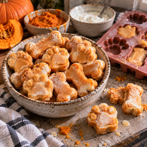 Frozen Pumpkin Yogurt Dog Treats